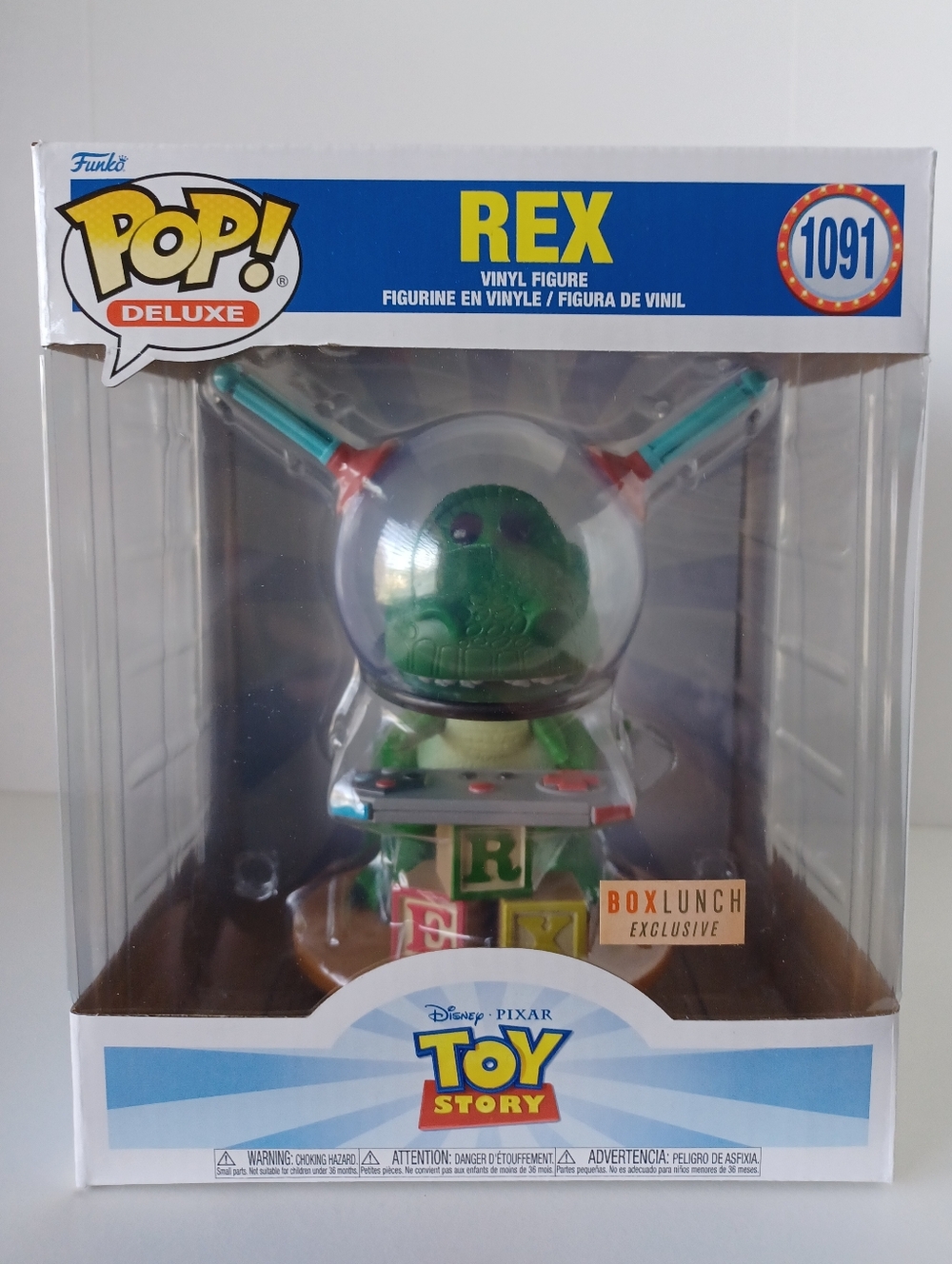 Disney Rex With Controller 1091 Toy Story Deluxe Vinyl Figure Funko Pop
